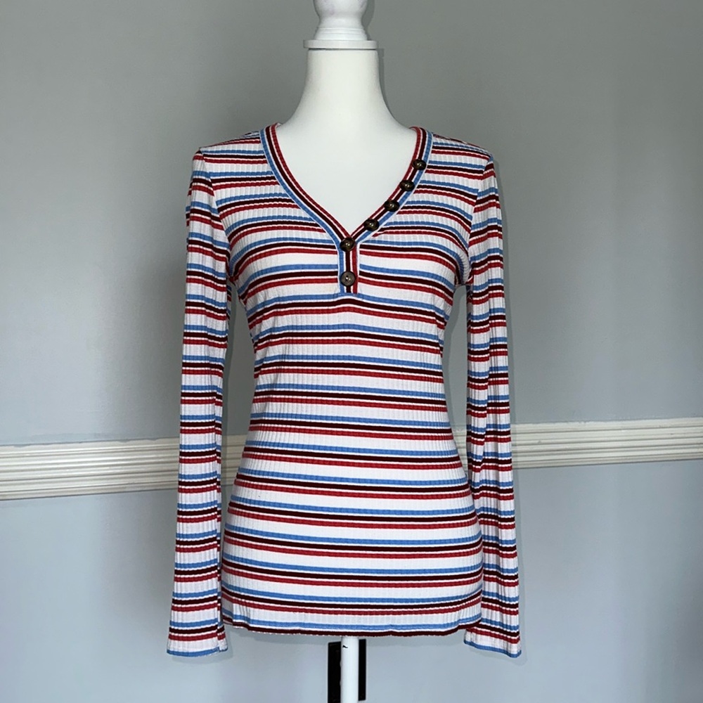 Buckle BKE brand striped long sleeve top